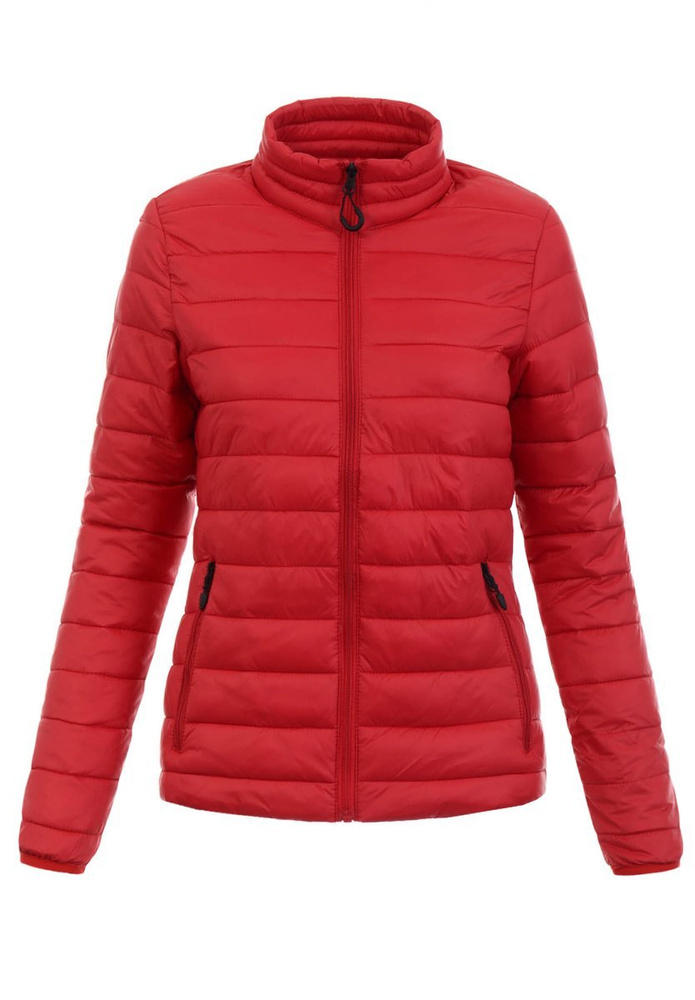 Damska Wiosenno-Jesienna Kurtka Czerwona