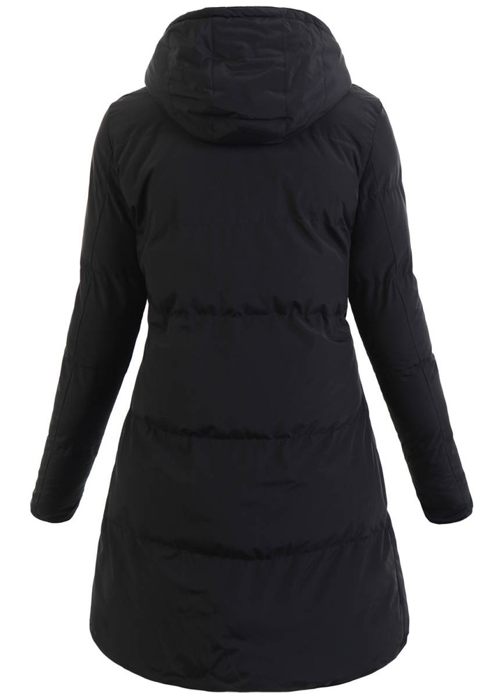 Damska Zimowa Ortalionowa Kurtka Czarna