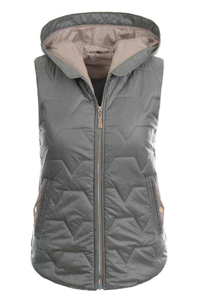 Damska Kamizelka Bezrękawnik Zielony