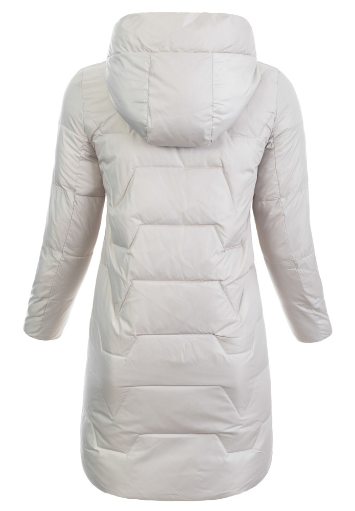 Damska Zimowa Ortalionowa Kurtka Beżowa