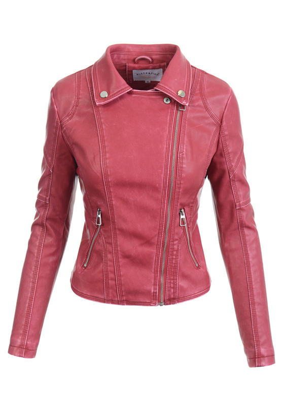 Damska Kurtka Ramoneska Czerwona