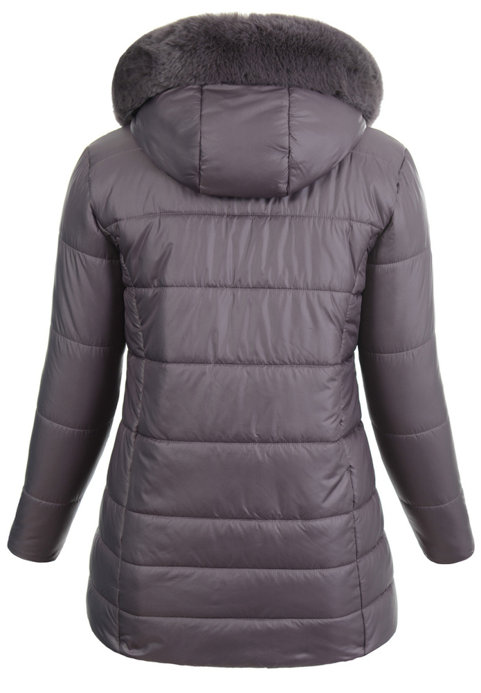 Damska Zimowa Ortalionowa Kurtka Fioletowa