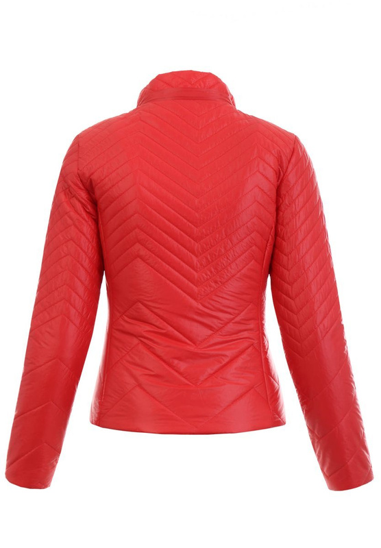 Damska Wiosenno-Jesienna Kurtka Czerwona