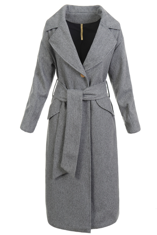 Damski Płaszcz Przejściowy Czarny