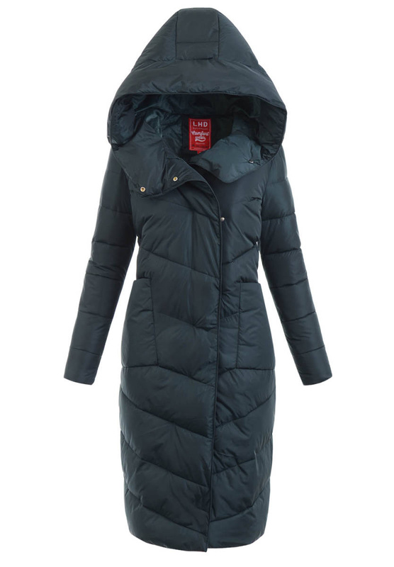 Damska Zimowa Ortalionowa Kurtka Zielona