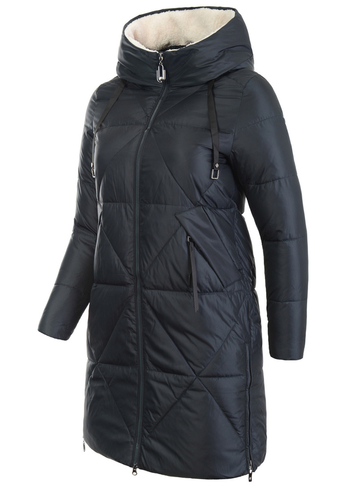 Damska Zimowa Ortalionowa Kurtka Granatowa