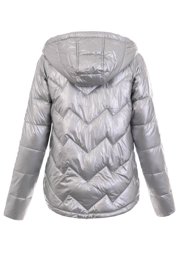 Damska Wiosenna Ortalion Kurtka Srebrna