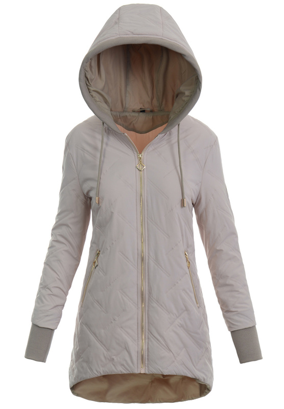 Damska Kurtka Przejściowa Perłowo Beżowa