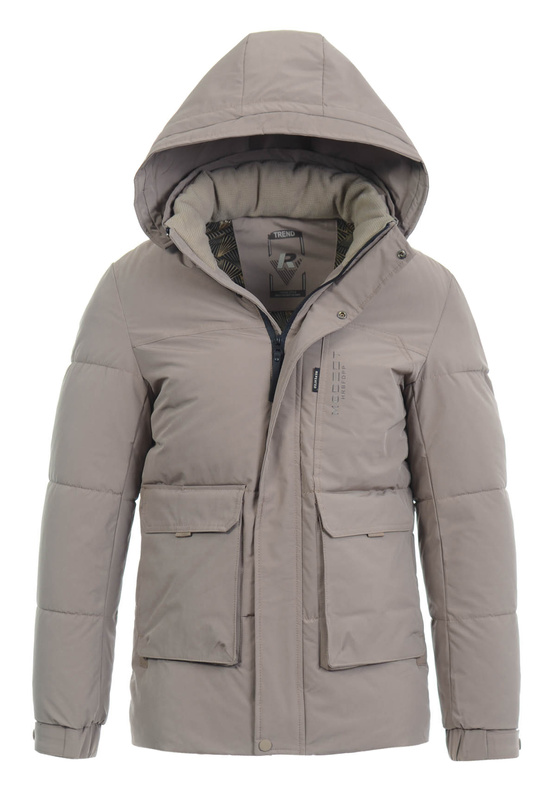 Męska Zimowa Kurtka Brązowa