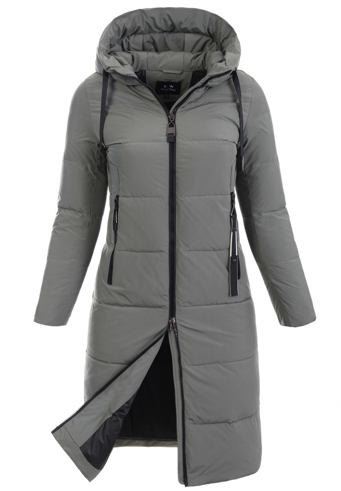 Damska Zimowa Ortalionowa Kurtka Zielona