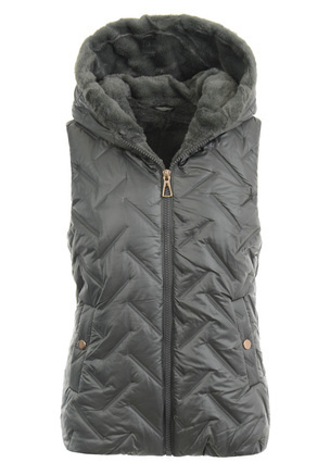 Damska Kamizelka Bezrękawnik Zielony