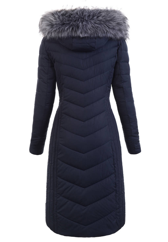 Damska Zimowa Ortalionowa Kurtka Granat