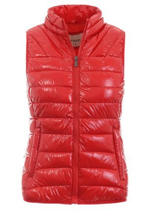 Damski Bezrekawnik Kamizelka Czerwona
