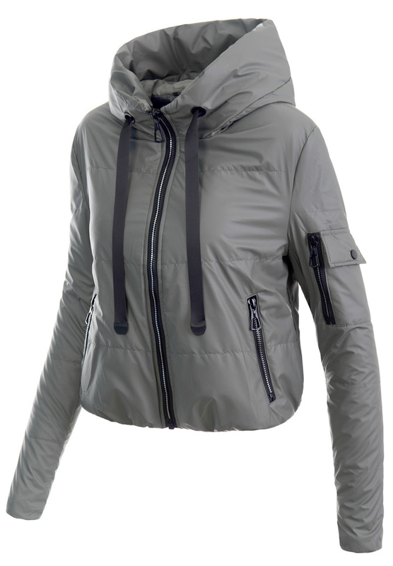 Kurtka Parka Wiosenna Grafitowa