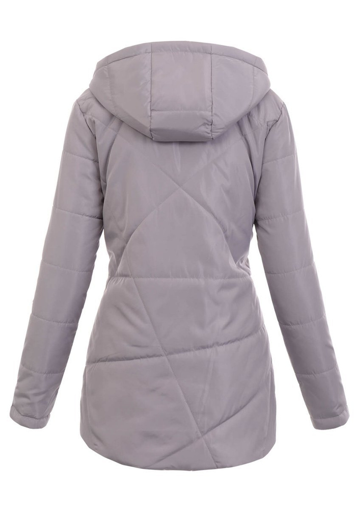 Damska Wiosenno-Jesienna Kurtka Szara