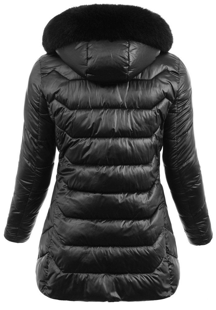 Damska Zimowa Ortalionowa Kurtka Czarna