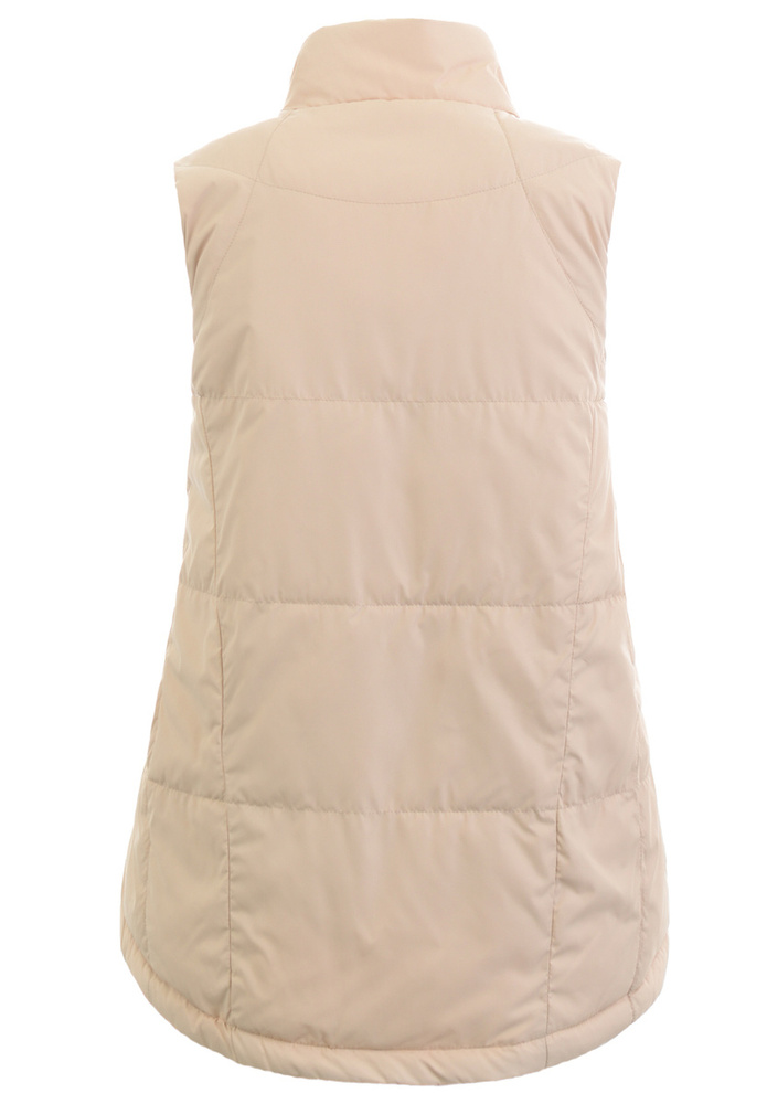 Damska Kamizelka Bezrękawnik Jasno Beżowy