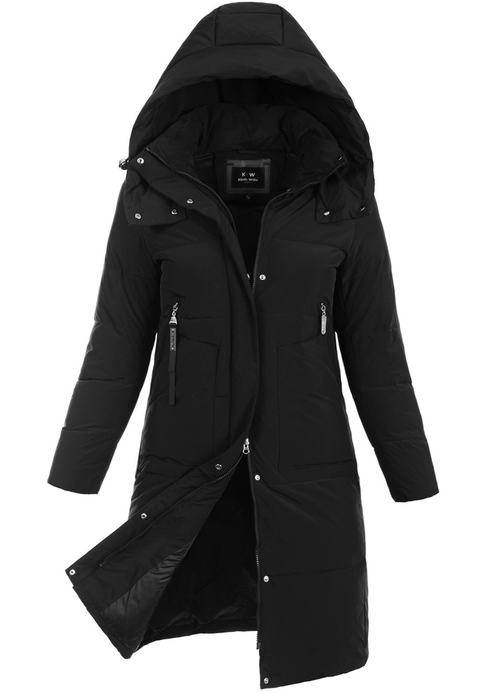 Damska Zimowa Ortalionowa Kurtka Czarna