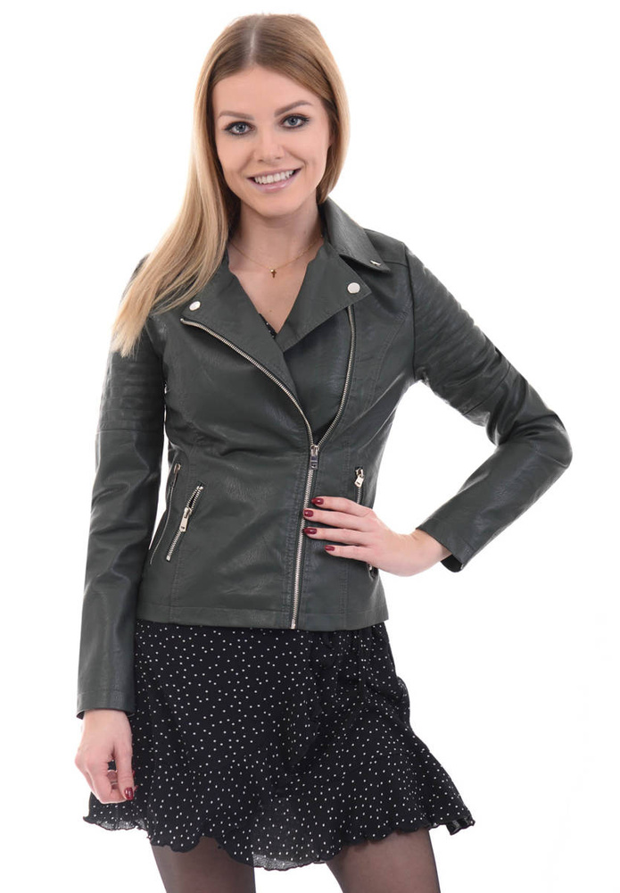 Damska Kurtka Ramoneska Zielona