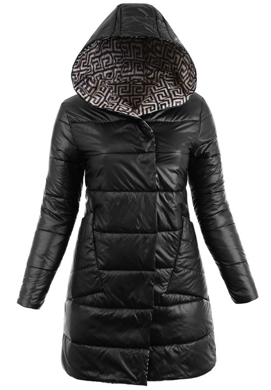 Damska Wiosenno-Jesienna Kurtka Czarna