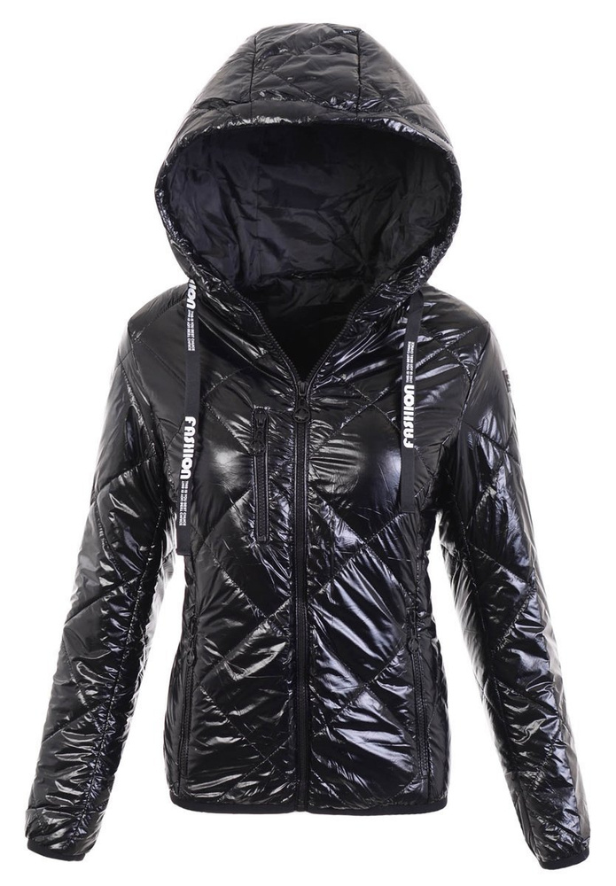 Damska Wiosenno-Jesienna Kurtka Czarna