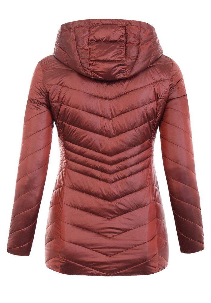 Damska Wiosenno-Jesienna Kurtka Rubinowa