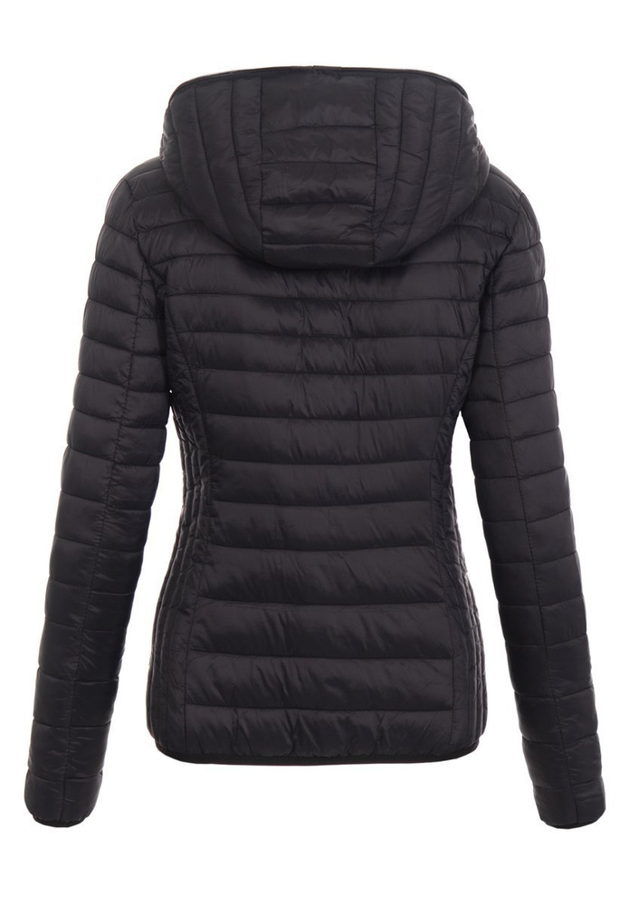 Damska Wiosenno-Jesienna Kurtka Czarna