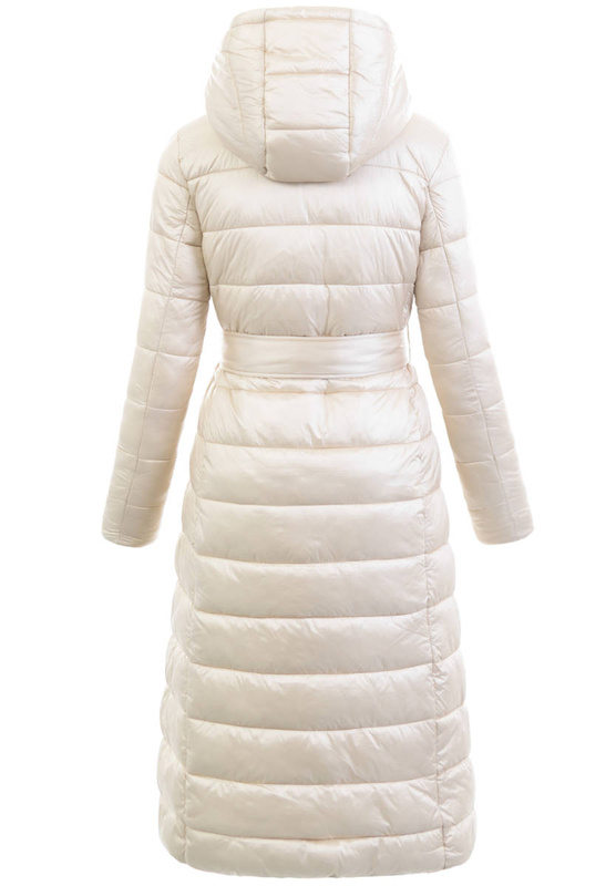 Damska Zimowa Ortalionowa Kurtka Kremowa