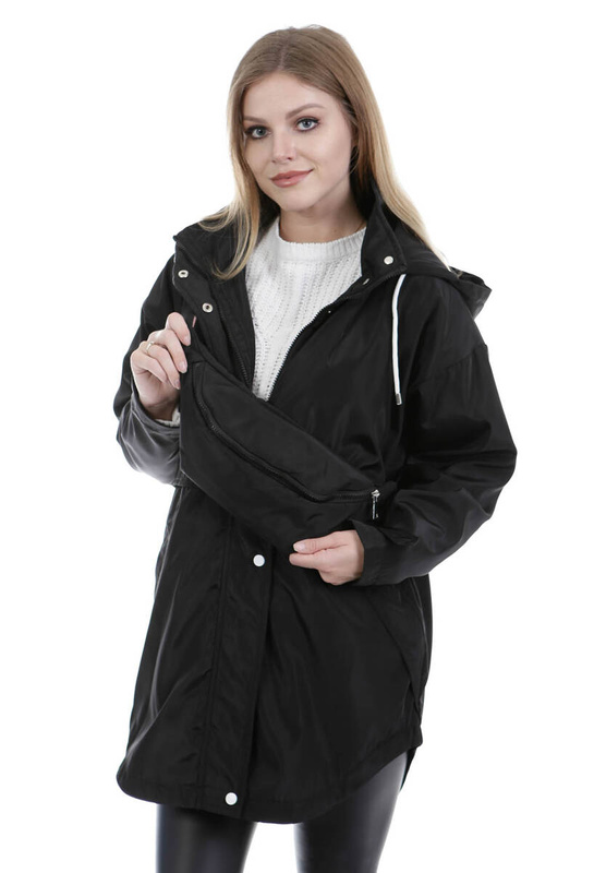 Kurtka Parka Wiosenna Czarna