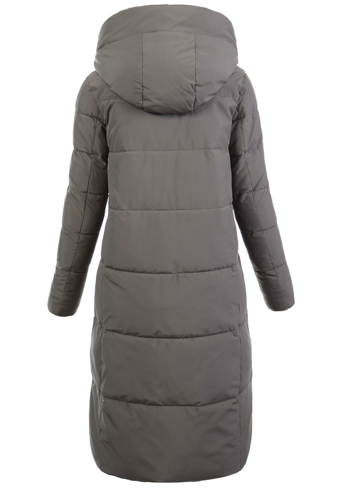 Damska Zimowa Ortalionowa Kurtka Brązowa