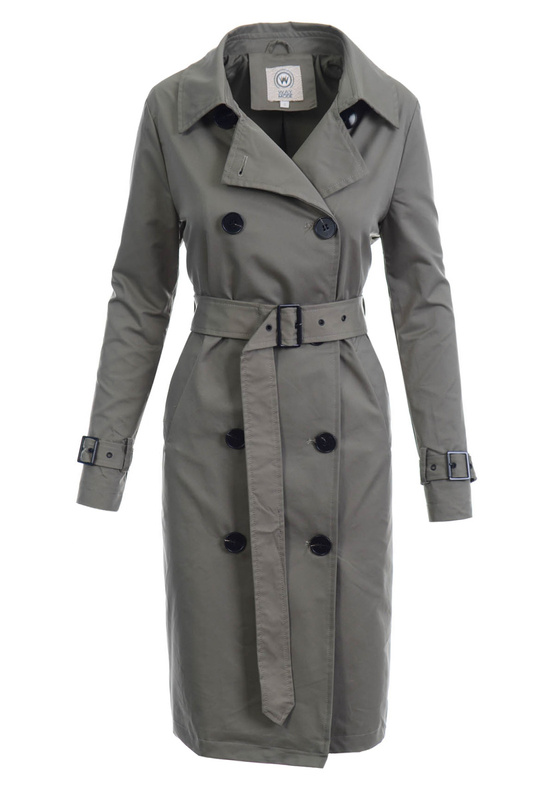 Damska Wiosenno-Jesienna Kurtka Parka Zielona