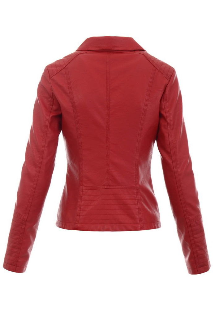 Damska Kurtka Ramoneska Czerwona