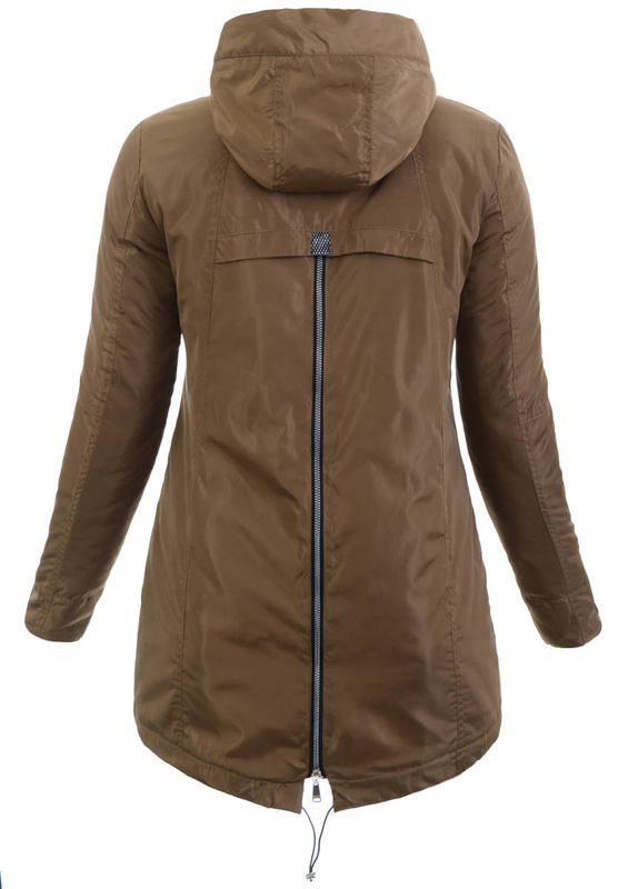Damska Wiosenna Kurtka Brązowa