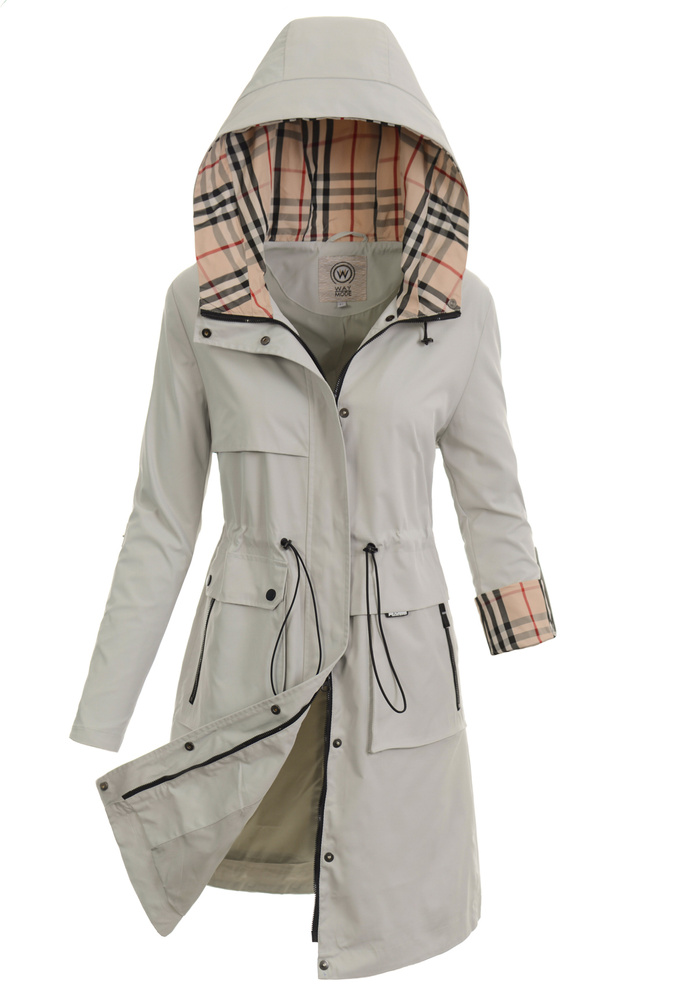 Kurtka Parka Wiosenna Jasno Beżowa