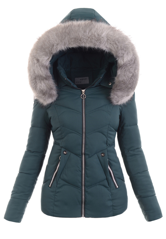 Damska Zimowa Kurtka Zielona
