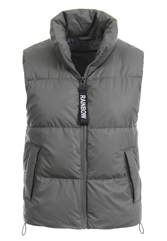 Damska Kamizelka Bezrękawnik Szary