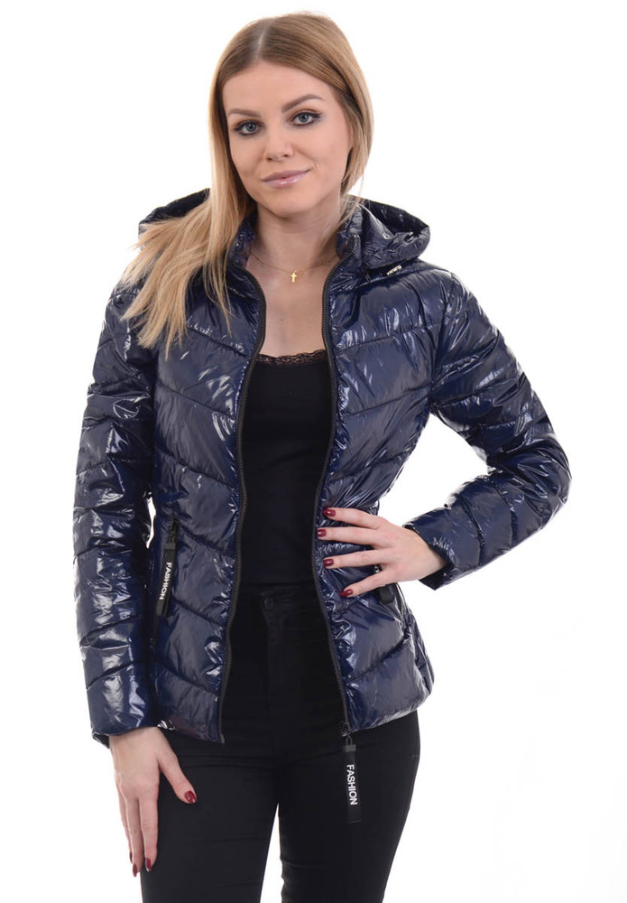 Damska Wiosenno- Jesienna Kurtka Roksana Granatowa
