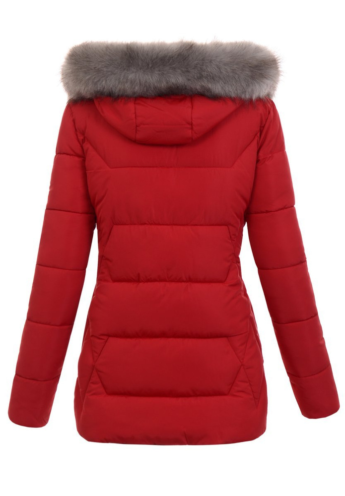 Damska Zimowa Kurtka Czerwona