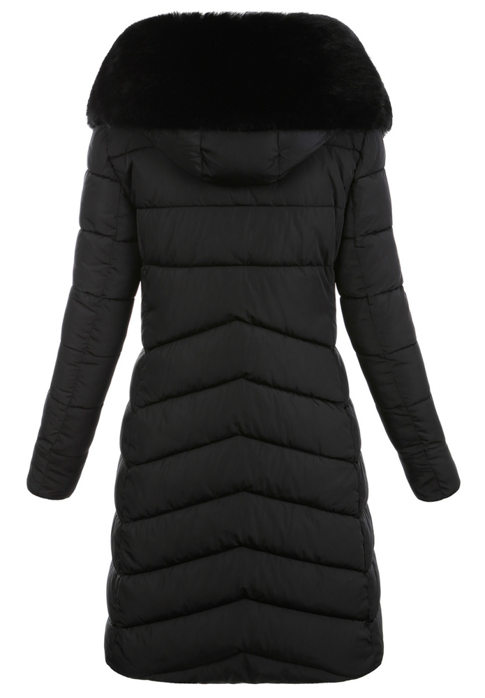 Damska Zimowa Ortalionowa Kurtka Czarna
