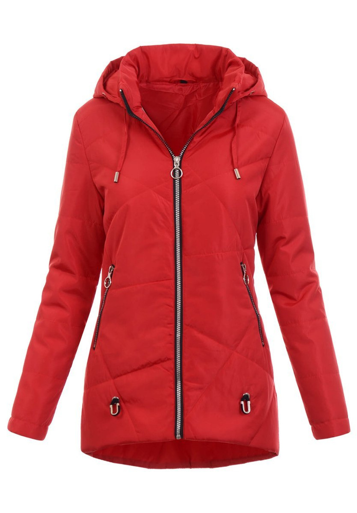 Damska Wiosenna Kurtka Julita Czerwona