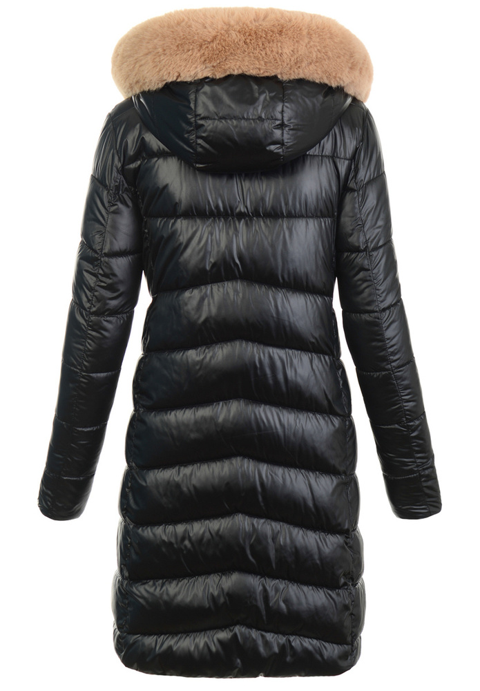 Damska Zimowa Ortalionowa Kurtka Czarna