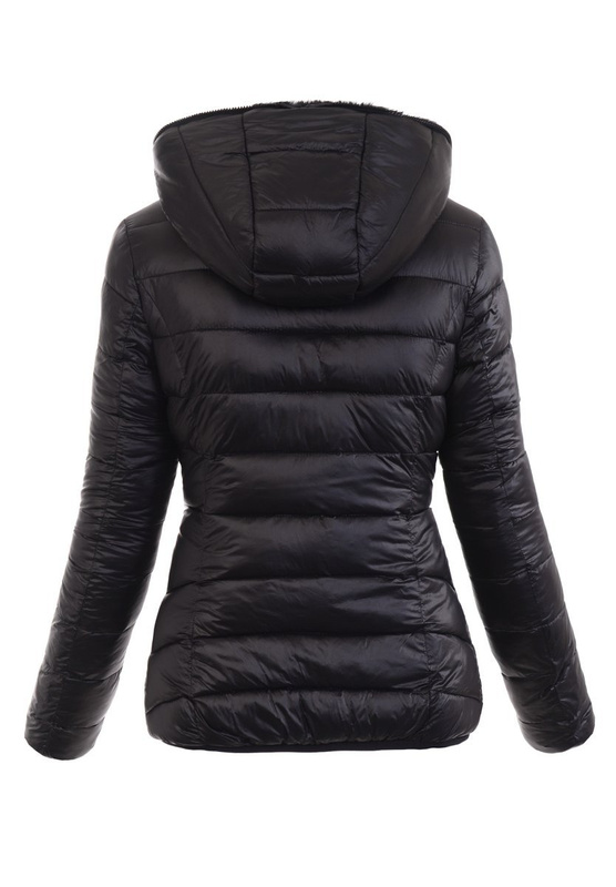Damska Zimowa Ortalionowa Kurtka Czarna