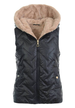 Damska Kamizelka Bezrękawnik Czarny