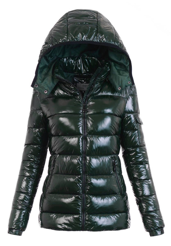 Damska Zimowa Kurtka Ciemno Zielona