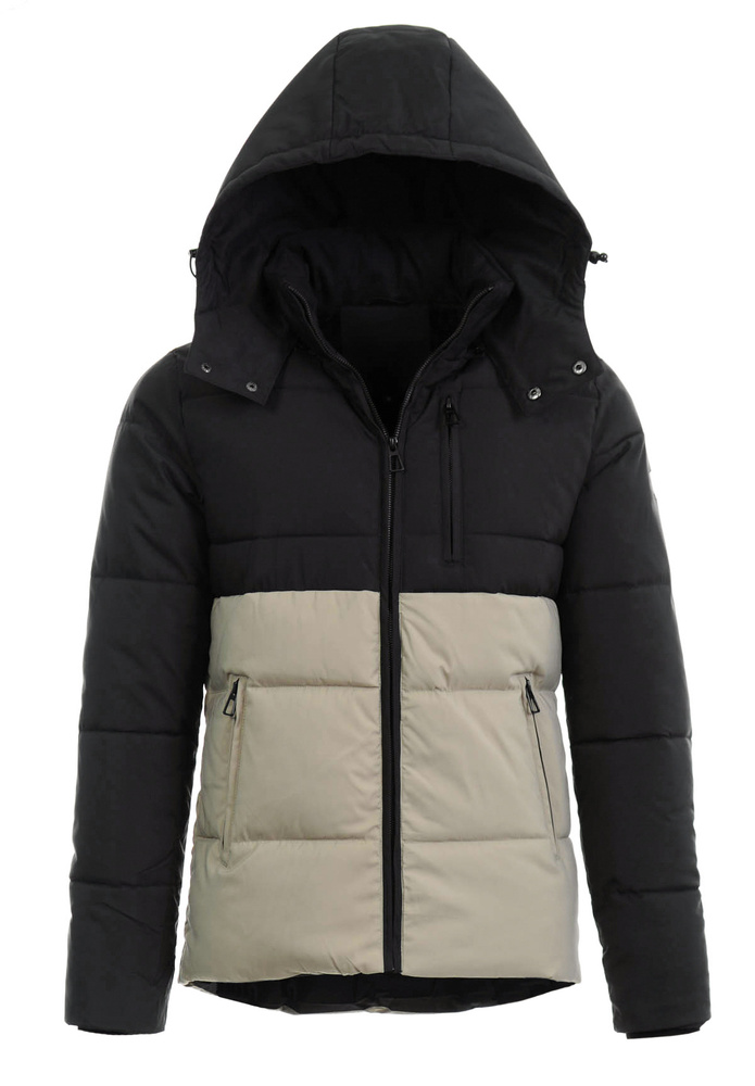 Męska Zimowa Kurtka Czarno-Szara