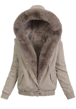 Damska Kurtka Zimowa Beżowa