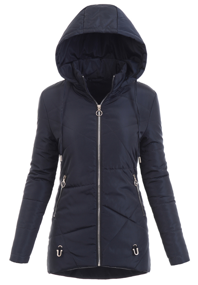 Damska Wiosenna Kurtka Julita Granatowa