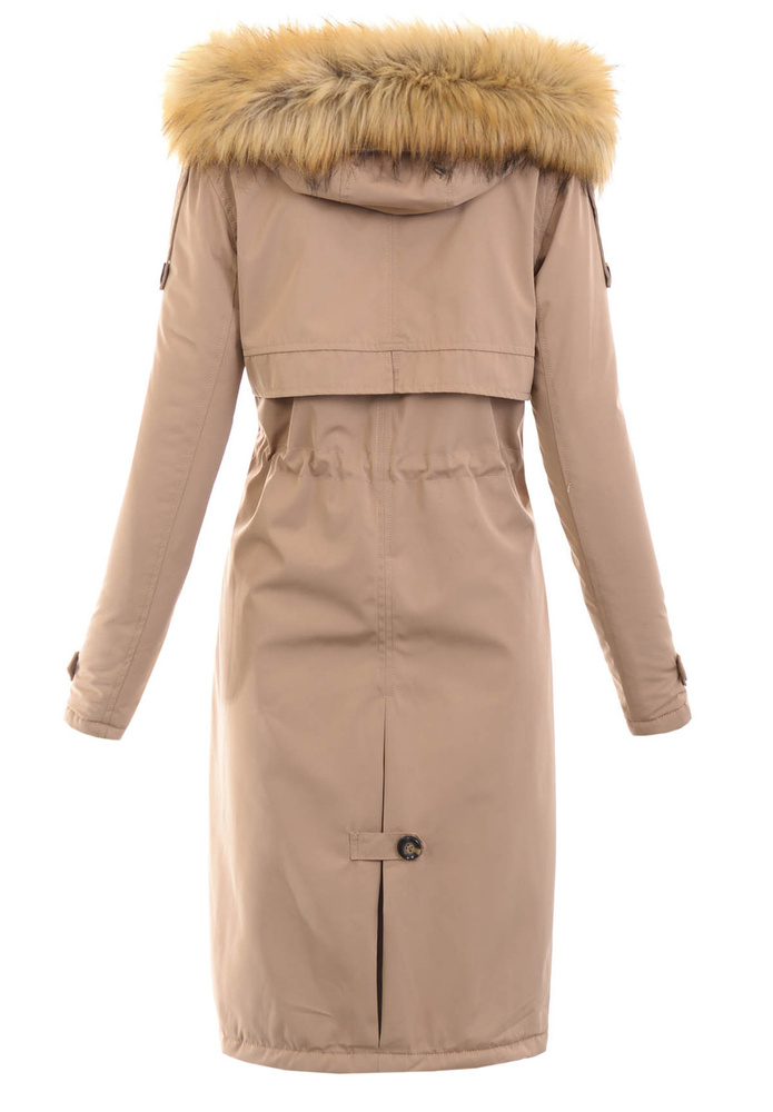 Damska Parka Kurtka Zimowa Szara