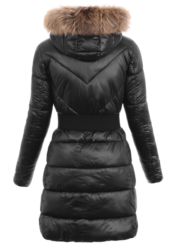 Damska Zimowa Ortalionowa Kurtka Czarna