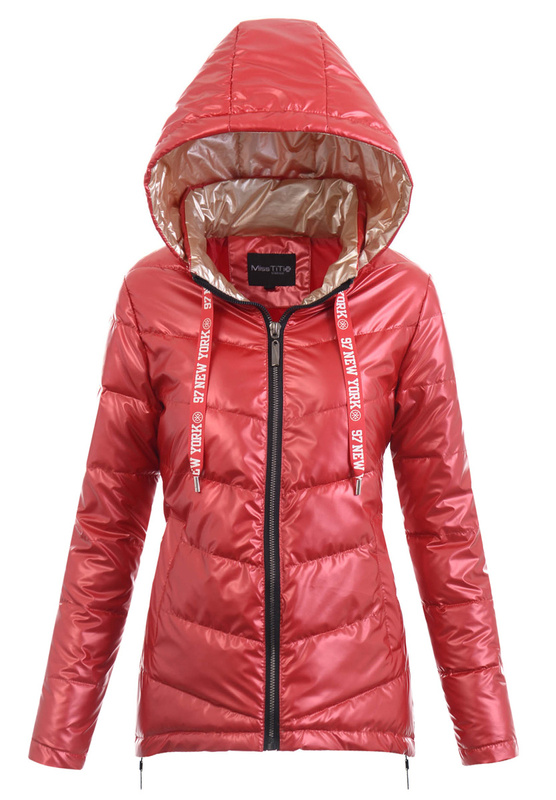 Damska Wiosenna Ortalion Kurtka Czerwona